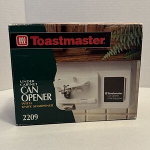 New Toastmaster Under Cabinet Electric Can Opener w/Knife Sharpener Model 2209